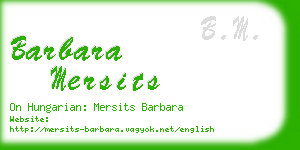 barbara mersits business card